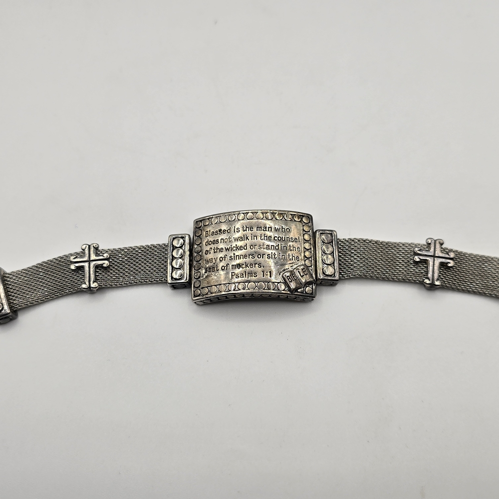 Christian Scripture Religious Bracelet Psalm 1:1 7" Inches - Picture 4 of 4